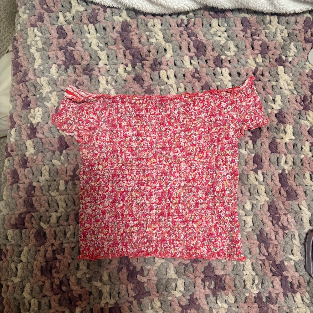 SO Red and White Striped Top